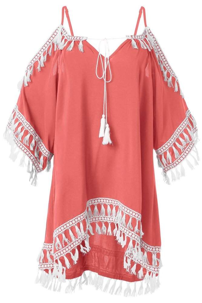 Boho Tassel Tunic Cover up