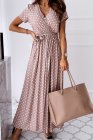 Women's Dresses Polka Dot High Split Maxi Dress