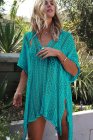 Crochet Knitted Tassel Tie Kimono Beachwear