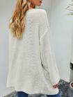 Open Front Oversized Chunky Knit Cardigan with Pocket