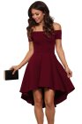 Burgundy All The Rage Skater Dress