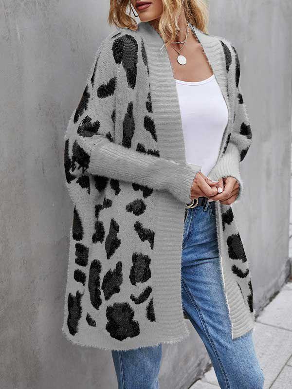 Animal Print Cardigan Womens Open Front Cardigan