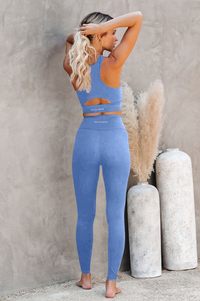 Gym Wear For Women Crop Yoga Bra and High Waist Leggings