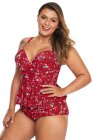 Moulded Cups Peplum Plus Size Bikini