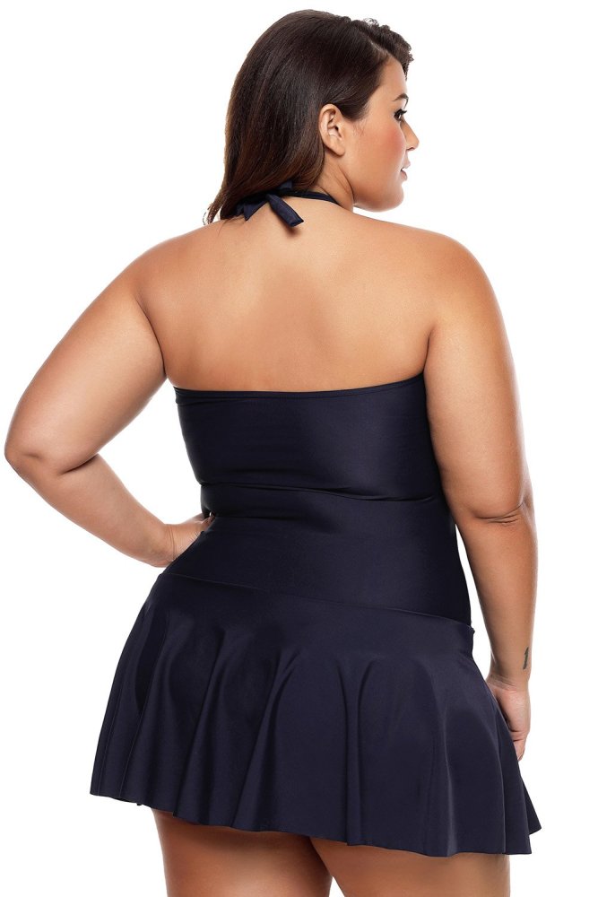 Color Gradient Sweet Halter Swimdress