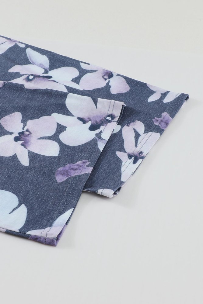 Palm Leaves Print Spaghetti Strap Wide Leg jumpsuit