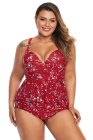 Moulded Cups Peplum Plus Size Bikini