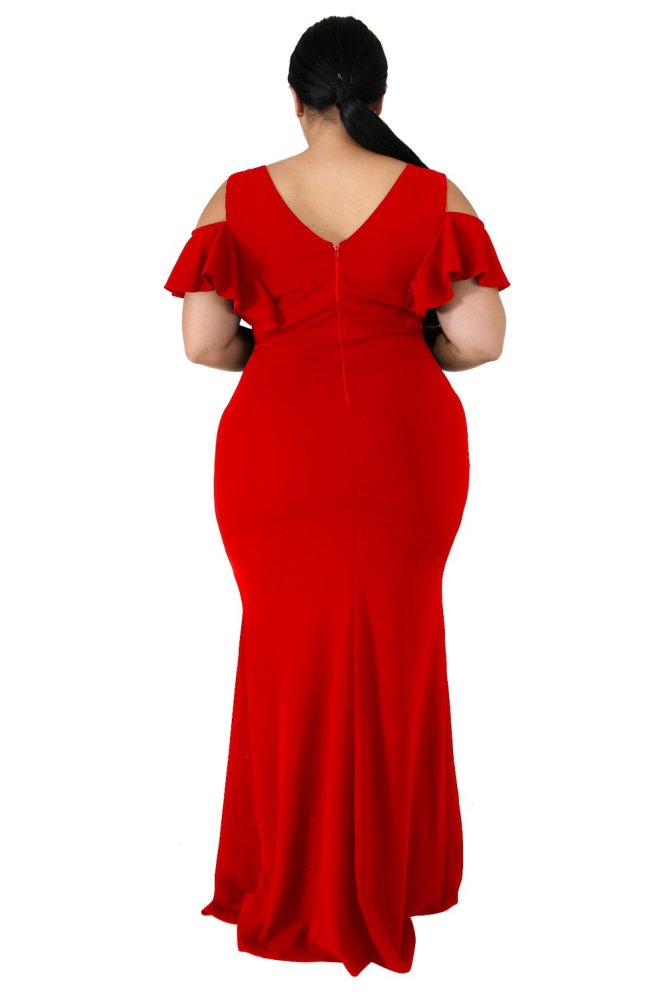 Plus Size Flamous Mermaid Dress