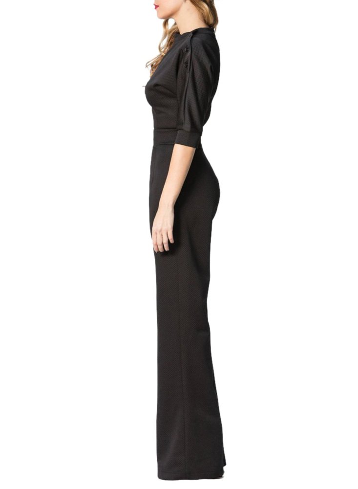 Slanted One Shoulder Wide Leg Jumpsuit