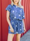 Short Rompers For Women Star Jumpsuits With Pocket