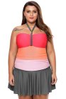 Color Gradient Sweet Halter Swimdress