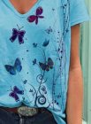 Women's T-shirts Butterfly Print T-shirt