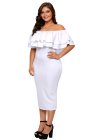 Layered Ruffle Off Shoulder Curvaceous Dress