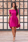 Burgundy All The Rage Skater Dress