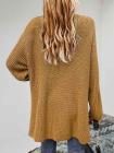 Open Front Oversized Chunky Knit Cardigan with Pocket