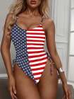Womens High Cut Ruched One Piece Monokini