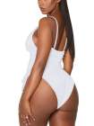 Womens High Cut Ruched One Piece Monokini