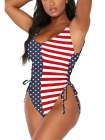 Womens High Cut Ruched One Piece Monokini