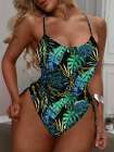 Womens High Cut Ruched One Piece Monokini
