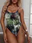 Womens High Cut Ruched One Piece Monokini