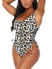 Womens High Cut Ruched One Piece Monokini