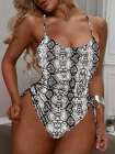Womens High Cut Ruched One Piece Monokini