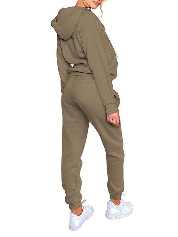 Sports Zipper Sweatpants Jogger Sweatpants Two Piece Outfits for Women