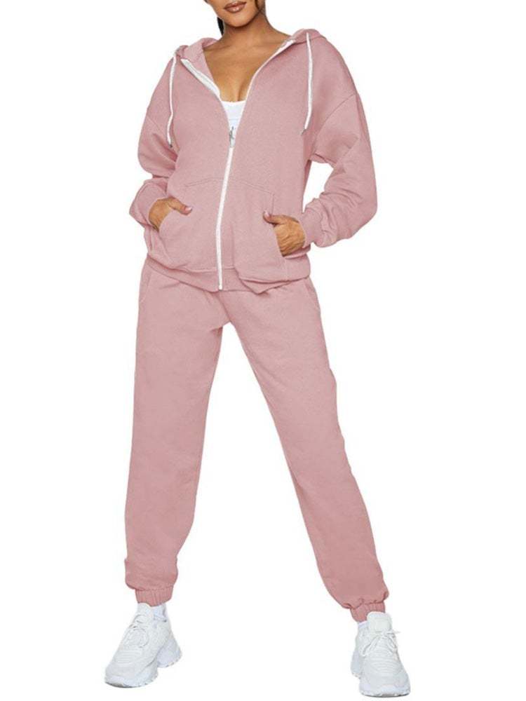 Sports Zipper Sweatpants Jogger Sweatpants Two Piece Outfits for Women