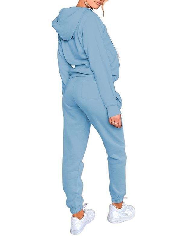 Sports Zipper Sweatpants Jogger Sweatpants Two Piece Outfits for Women