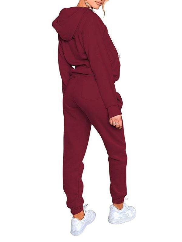 Sports Zipper Sweatpants Jogger Sweatpants Two Piece Outfits for Women