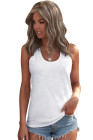 Scoop Neck Basic Solid Tank Top for Women