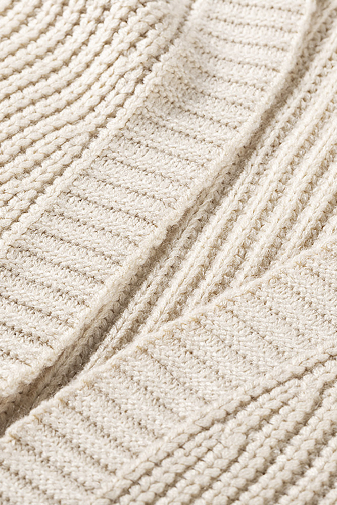 Open Front Cable Knit Long Cardigan for Women