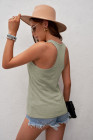Scoop Neck Basic Solid Tank Top for Women