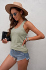 Scoop Neck Basic Solid Tank Top for Women