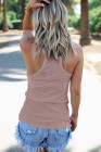 Scoop Neck Basic Solid Tank Top for Women