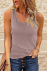Scoop Neck Basic Solid Tank Top for Women