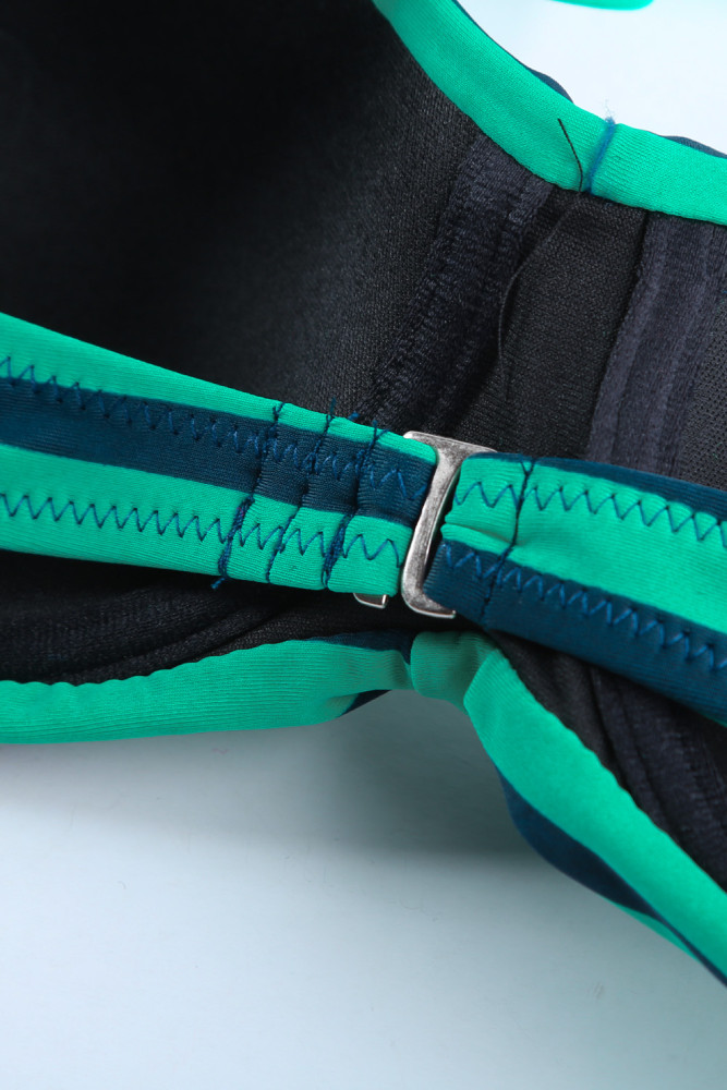 Halter Bandeau Striped Bikini Set for Women