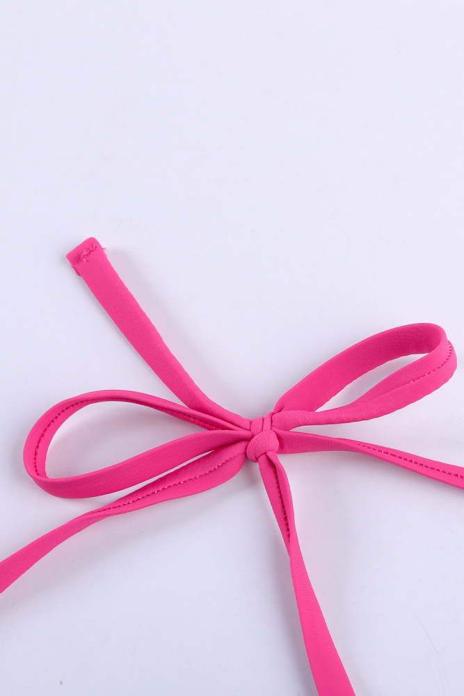 Halter Bandeau Striped Bikini Set for Women