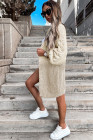 Open Front Cable Knit Long Cardigan for Women