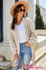 Open Front Cable Knit Long Cardigan for Women