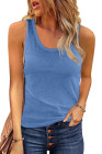Scoop Neck Basic Solid Tank Top for Women