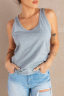 Scoop Neck Basic Solid Tank Top for Women