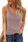 Scoop Neck Basic Solid Tank Top for Women