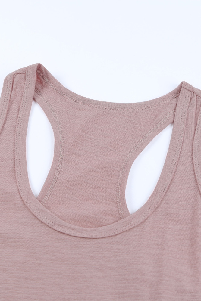 Scoop Neck Basic Solid Tank Top for Women