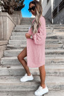 Open Front Cable Knit Long Cardigan for Women