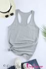 Scoop Neck Basic Solid Tank Top for Women