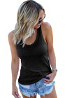Scoop Neck Basic Solid Tank Top for Women