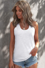 Scoop Neck Basic Solid Tank Top for Women