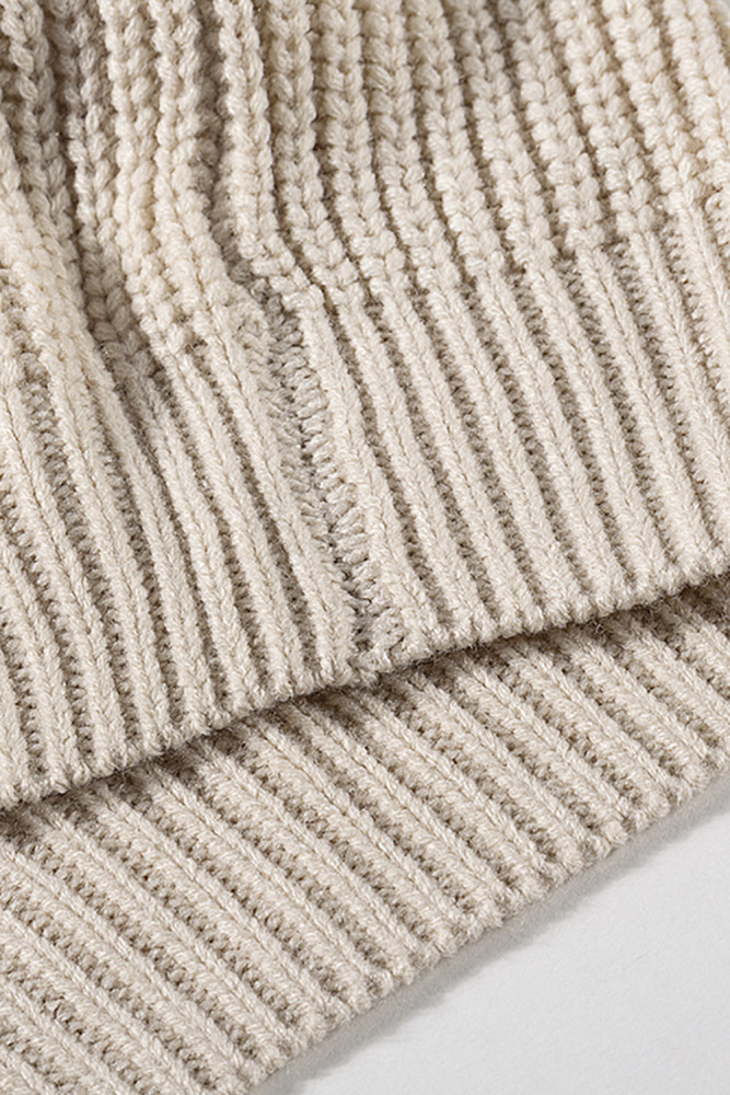 Open Front Cable Knit Long Cardigan for Women