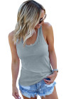 Scoop Neck Basic Solid Tank Top for Women